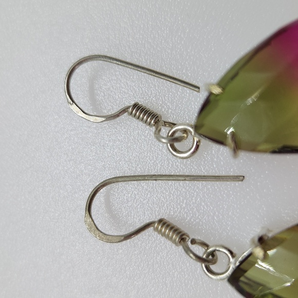 Nwot! Watermelon quartz earrings sterling - Picture 3 of 8